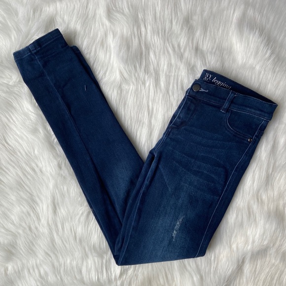 New York & Company Denim - NY&Co Blue Jean Distressed Leggings Size 2